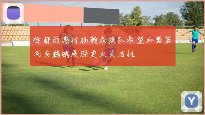 徐静雨期待杨瀚森换队希望加盟篮网或鹈鹕展现更大灵活性
